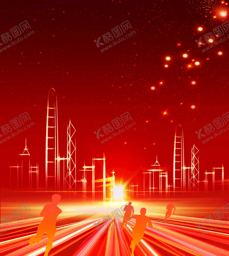 编号：92574809140518327039【酷图网】源文件下载-红色展板海报背景运动花朵底纹