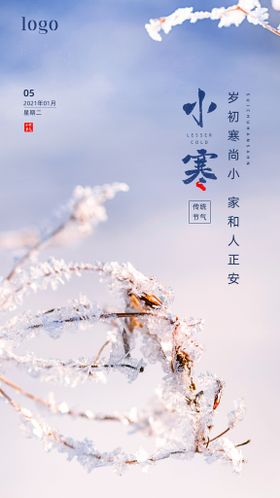 24节气 海报 小寒 中国风 