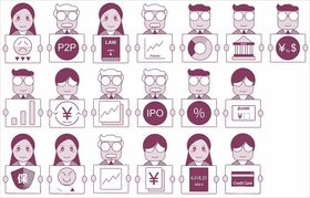 职业卡通人物头像及相关元素