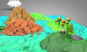 C4D模型冰山