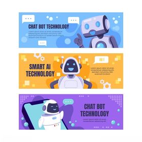 科技机器人横幅设计素材