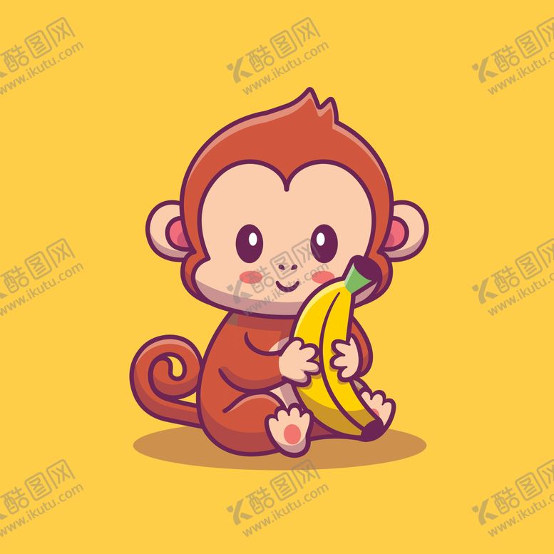 编号：91095901210425541327【酷图网】源文件下载-可爱卡通猴子