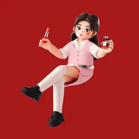 手绘女孩女人优雅漂亮美