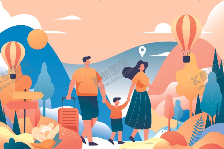 编号：77851204041317137215【酷图网】源文件下载-家庭户外旅行欢乐时刻