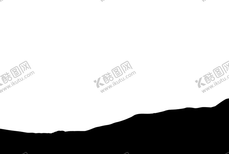 编号：80805409111417566711【酷图网】源文件下载-山脉海岸剪影