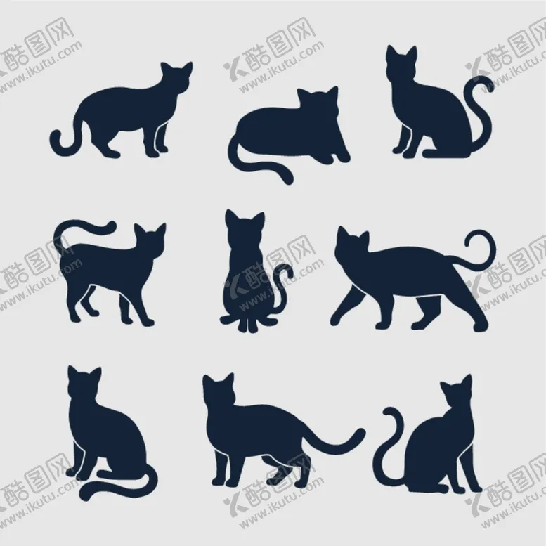 编号：89581001140229017813【酷图网】源文件下载-猫剪影