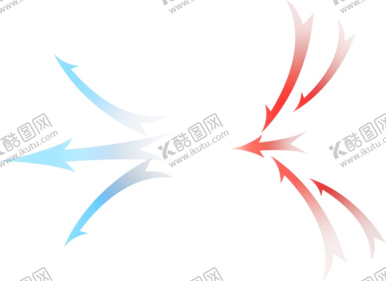 编号：31518105150139247170【酷图网】源文件下载-红色蓝色箭头透气素材