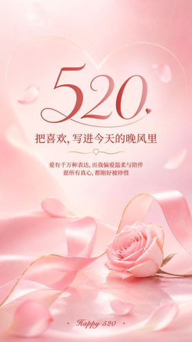 爱是最美的答案极简红玫瑰520 