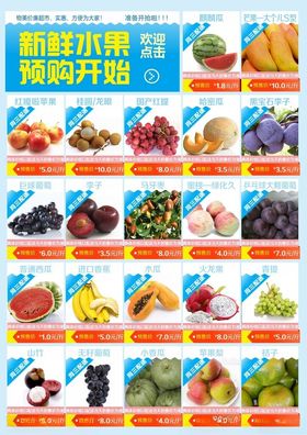 新鲜水果促销海报展示