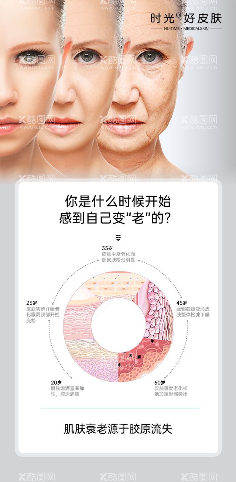 编号：21794111301523356890【酷图网】源文件下载-衰老进程胶原蛋白流失