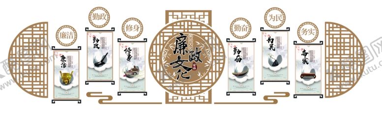 编号：71424410011140023782【酷图网】源文件下载-中式古典雕花文化墙