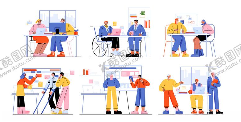 编号：54742711201902111233【酷图网】源文件下载-团队协作开展多样工作