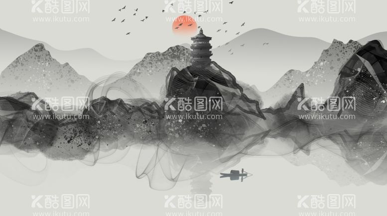 编号：75834902122301406567【酷图网】源文件下载-水墨山水画