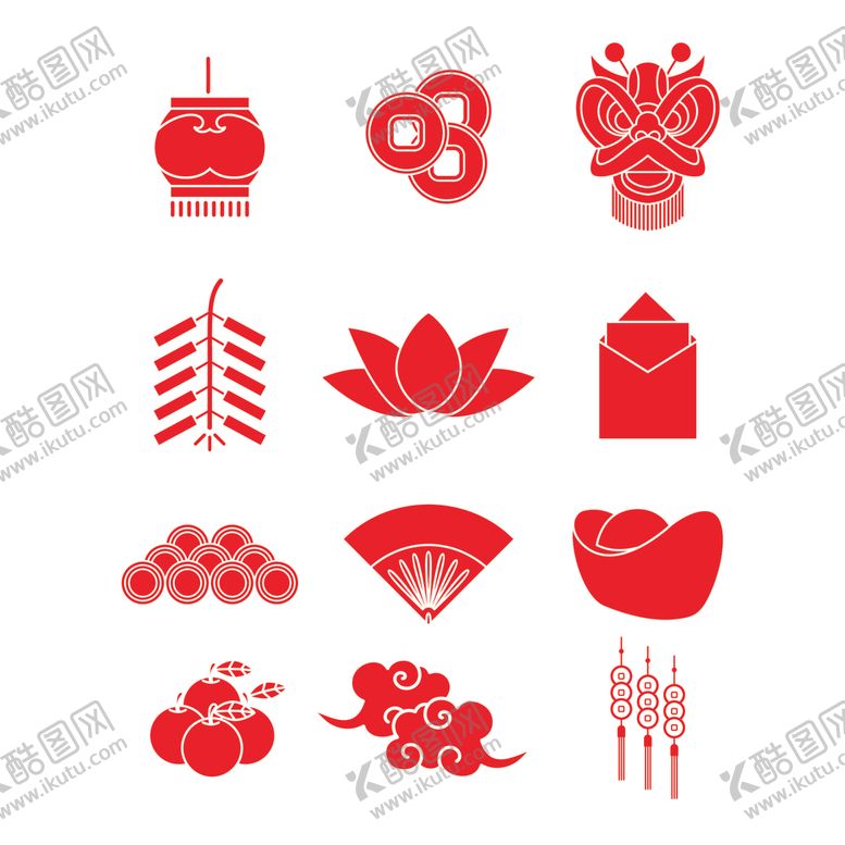 编号：46633004150013263863【酷图网】源文件下载-新年图标