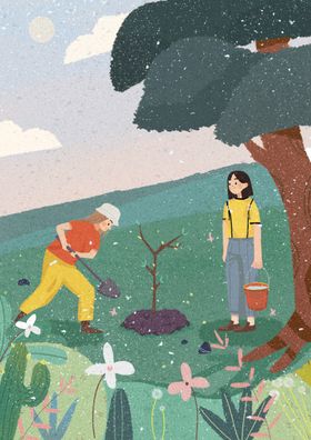 植树节海报生态保护绿色环保