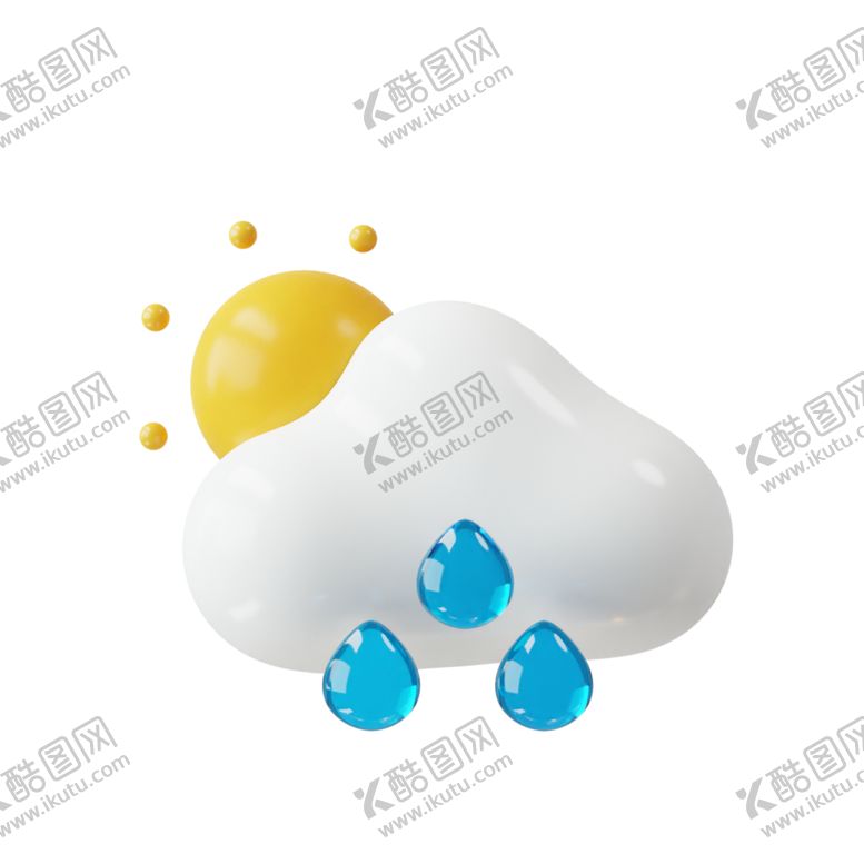 编号：18153001150142188533【酷图网】源文件下载-3D图标素材天气