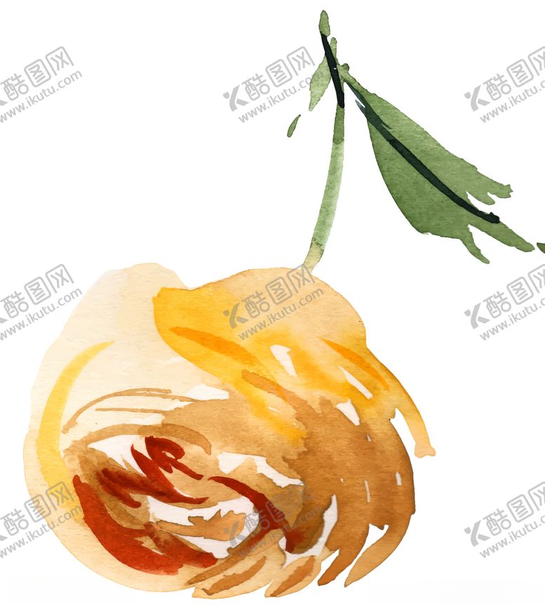 编号：19662609101726245868【酷图网】源文件下载-水彩创意花朵植物