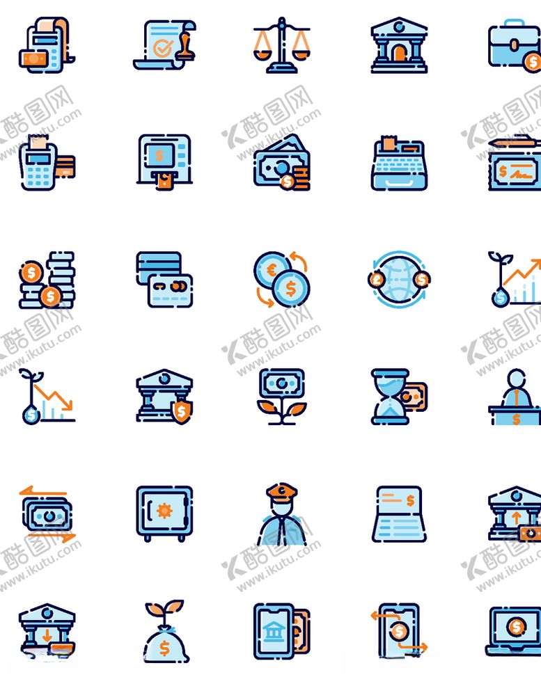 编号：61398010111120594756【酷图网】源文件下载-商务金融图标