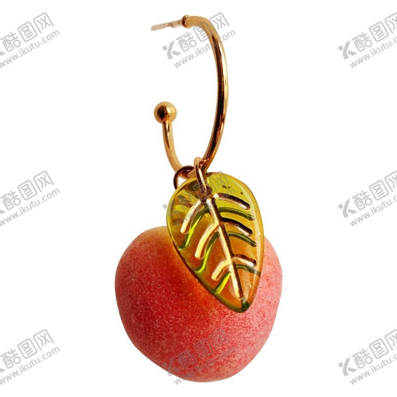 编号：43907009251626479779【酷图网】源文件下载-桃子耳环