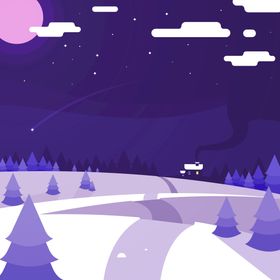 冬天背景下雪卡通寒冷
