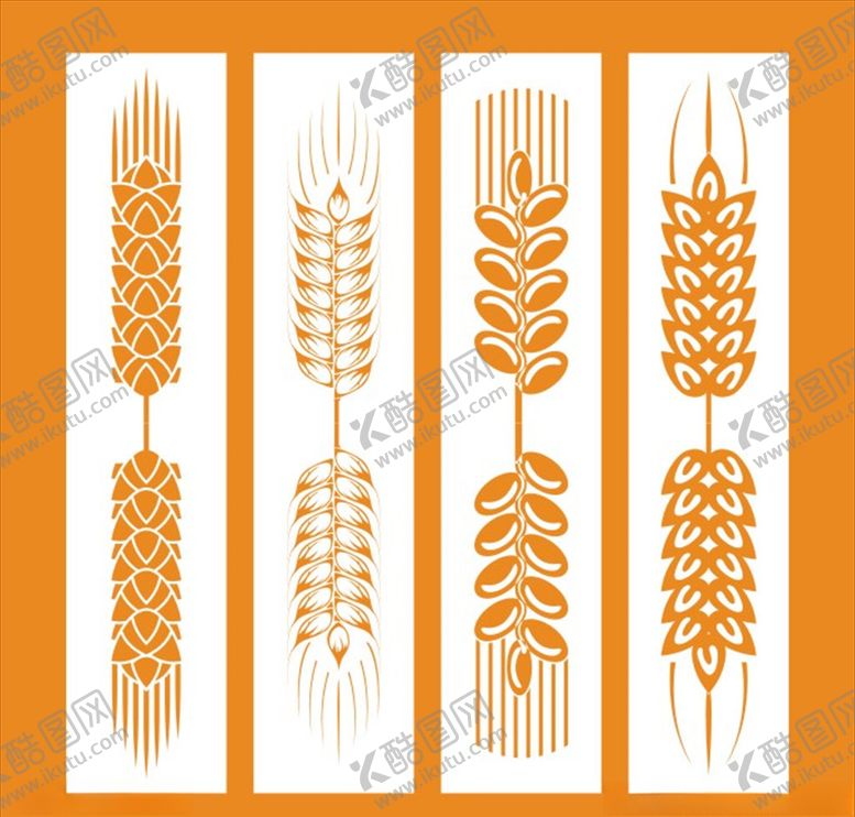 编号：58825510031114307177【酷图网】源文件下载-矢量麦穗橄榄枝