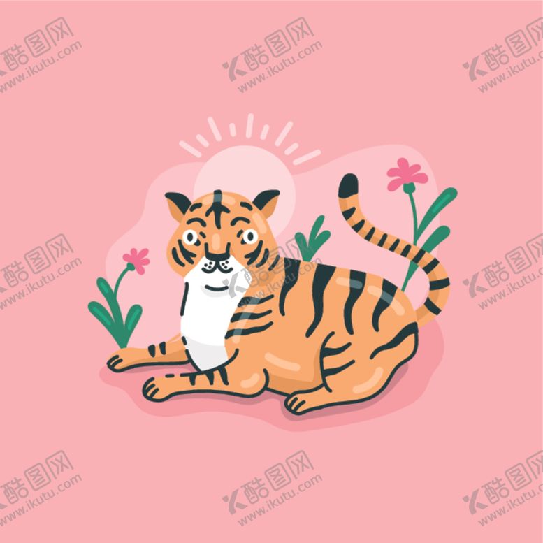 编号：47640010242117146566【酷图网】源文件下载-卡通老虎