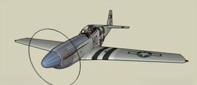 野马p51飞机模型