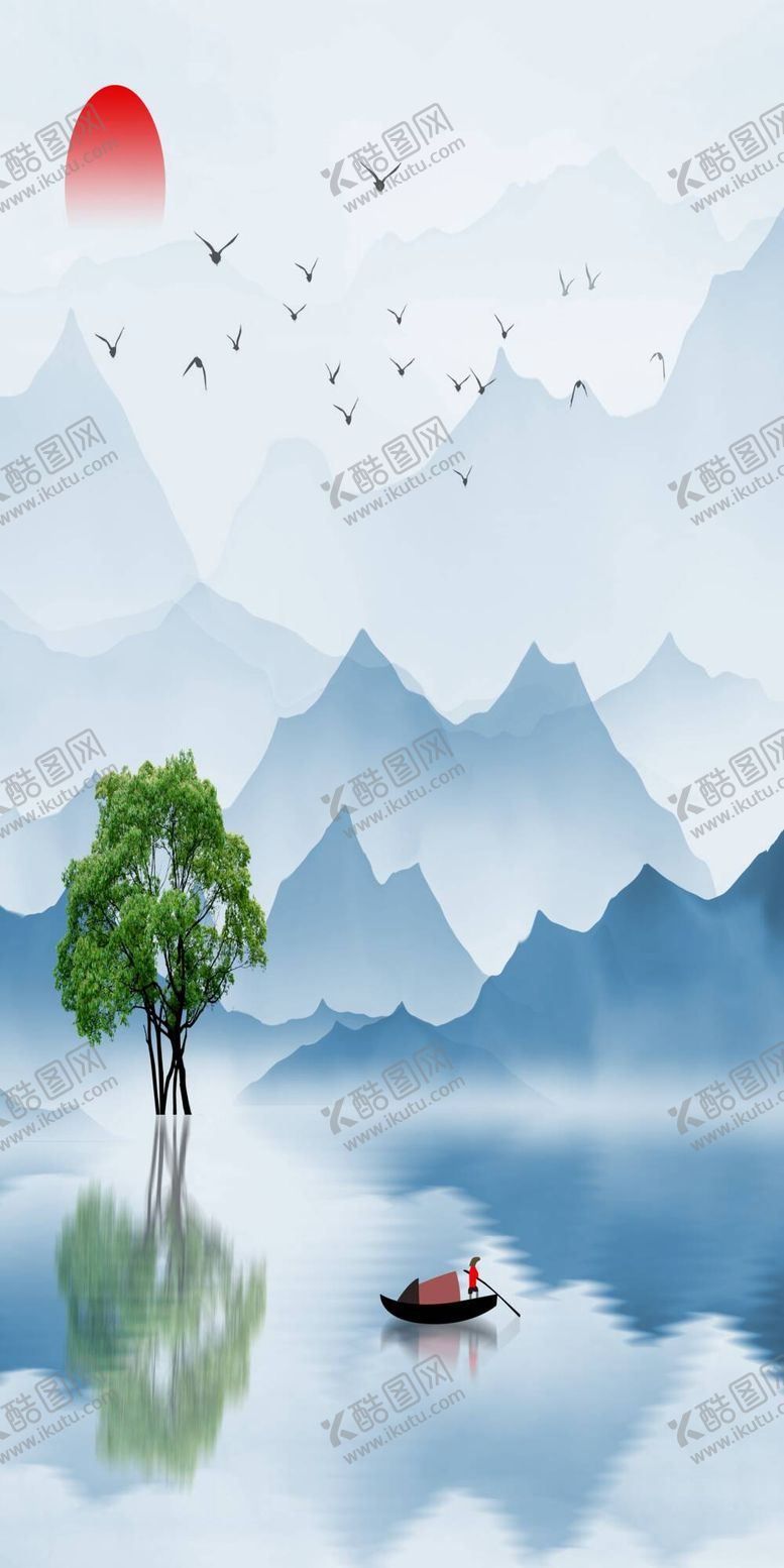 编号：64092509170228505684【酷图网】源文件下载-新中式山水 