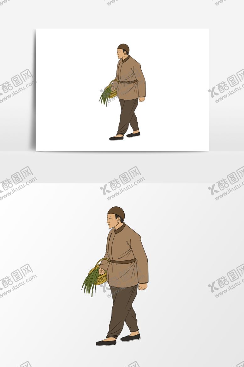 编号：46352609122002316542【酷图网】源文件下载-淡彩国画人物