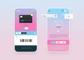 扁平插画小清新风格app页面(6)