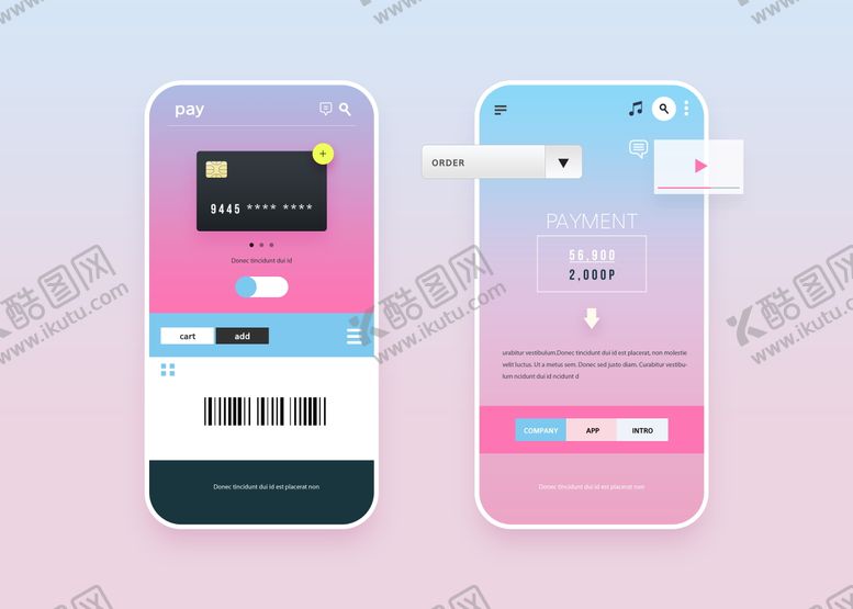 编号：68722205191023348813【酷图网】源文件下载-扁平插画小清新风格app页面(6)