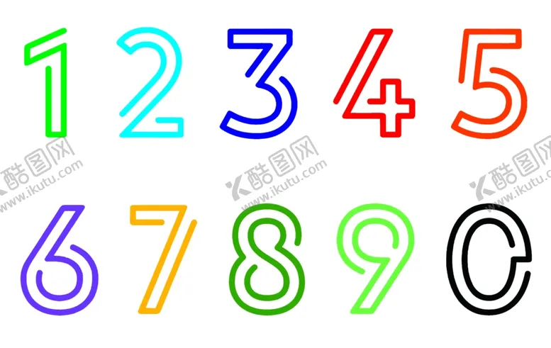 编号：29089201261019098316【酷图网】源文件下载-线条数字