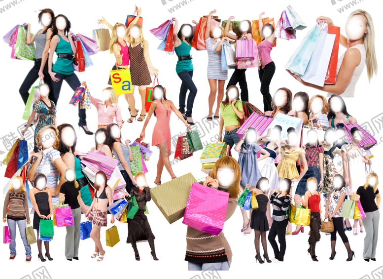 编号：85550310291710052408【酷图网】源文件下载-购物人物图片