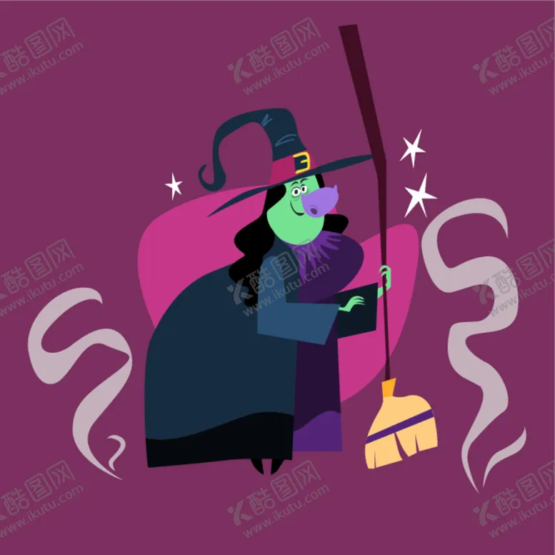 编号：65524712122349534338【酷图网】源文件下载-卡通魔女