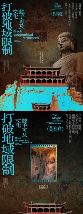 莫高窟新媒体对文化传播海报