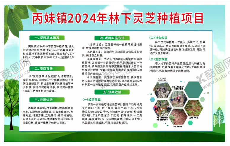 编号：79952002190729448858【酷图网】源文件下载-灵芝种植项目