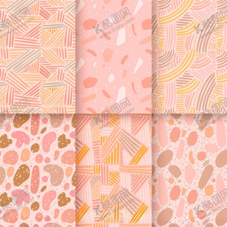 编号：34358709232152304754【酷图网】源文件下载-粉色系几何图案背景素材