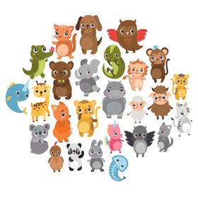 可爱宠物小动物插画设计