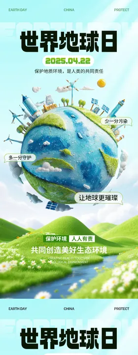 世界地球日海报