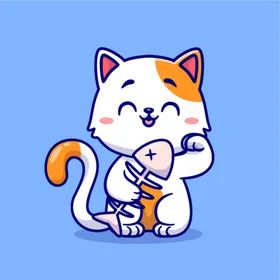 卡通猫咪手绘可爱