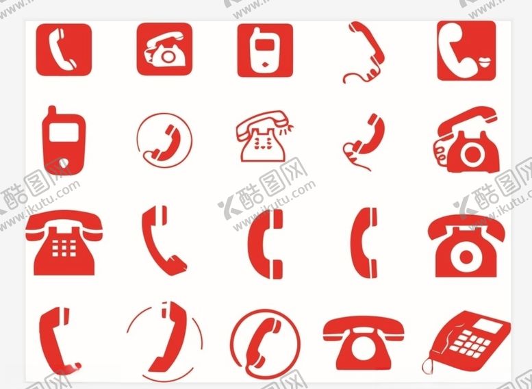 编号：92999809241448066617【酷图网】源文件下载-电话手机座机图标素材
