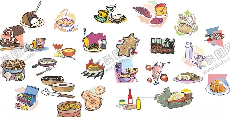 编号：82819110231626223978【酷图网】源文件下载-美食插画