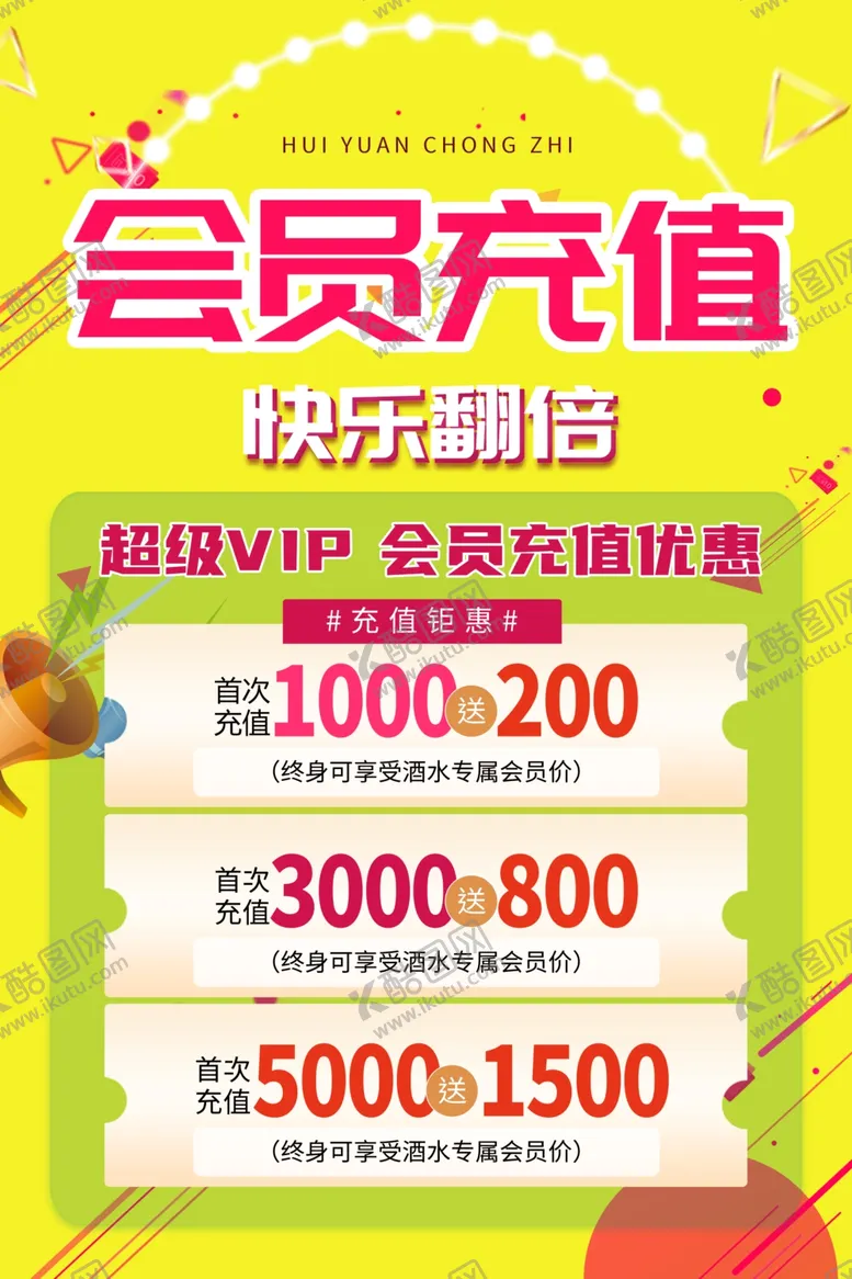 编号：33560501150920325899【酷图网】源文件下载-会员充值活动海报