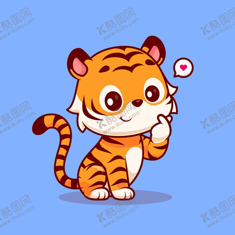 编号：69721409151803578403【酷图网】源文件下载-可爱卡通小老虎卖萌教育