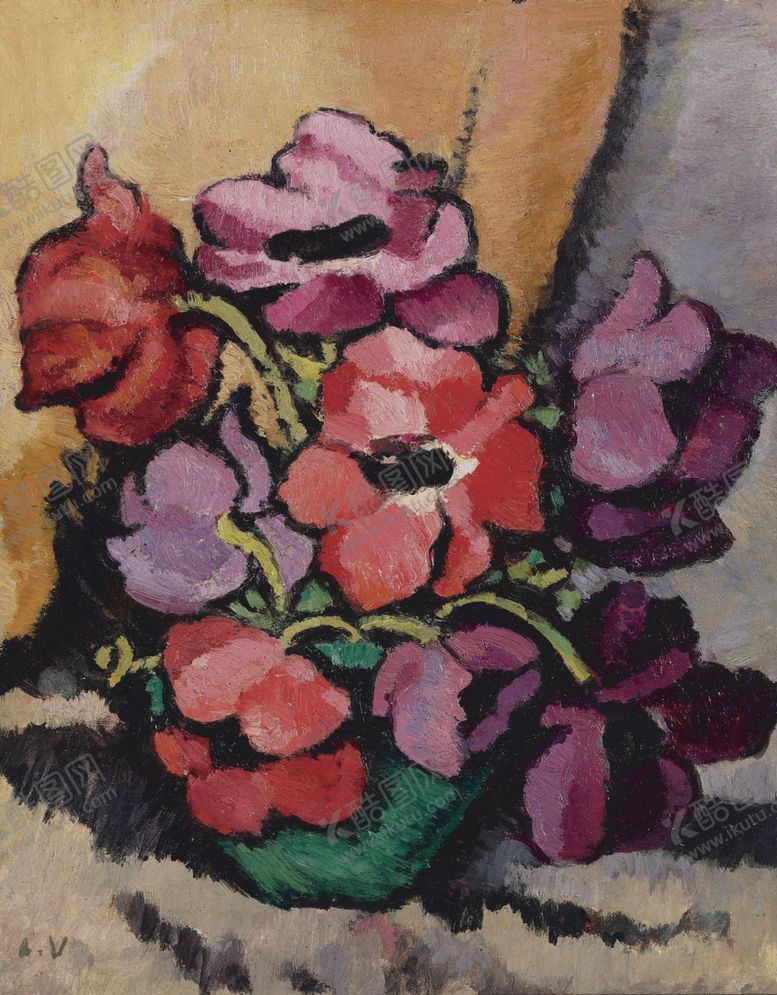 编号：10086409200827546308【酷图网】源文件下载-静物花朵植物油画