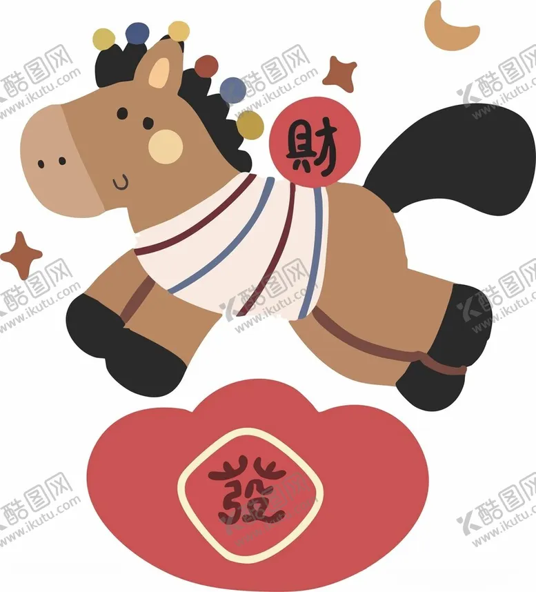 编号：62143304221742106258【酷图网】源文件下载-招财小马玩偶喜庆又可爱