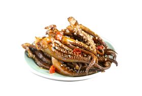 麻辣鱿鱼美食食材海报素材