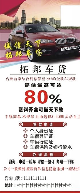 车贷海报