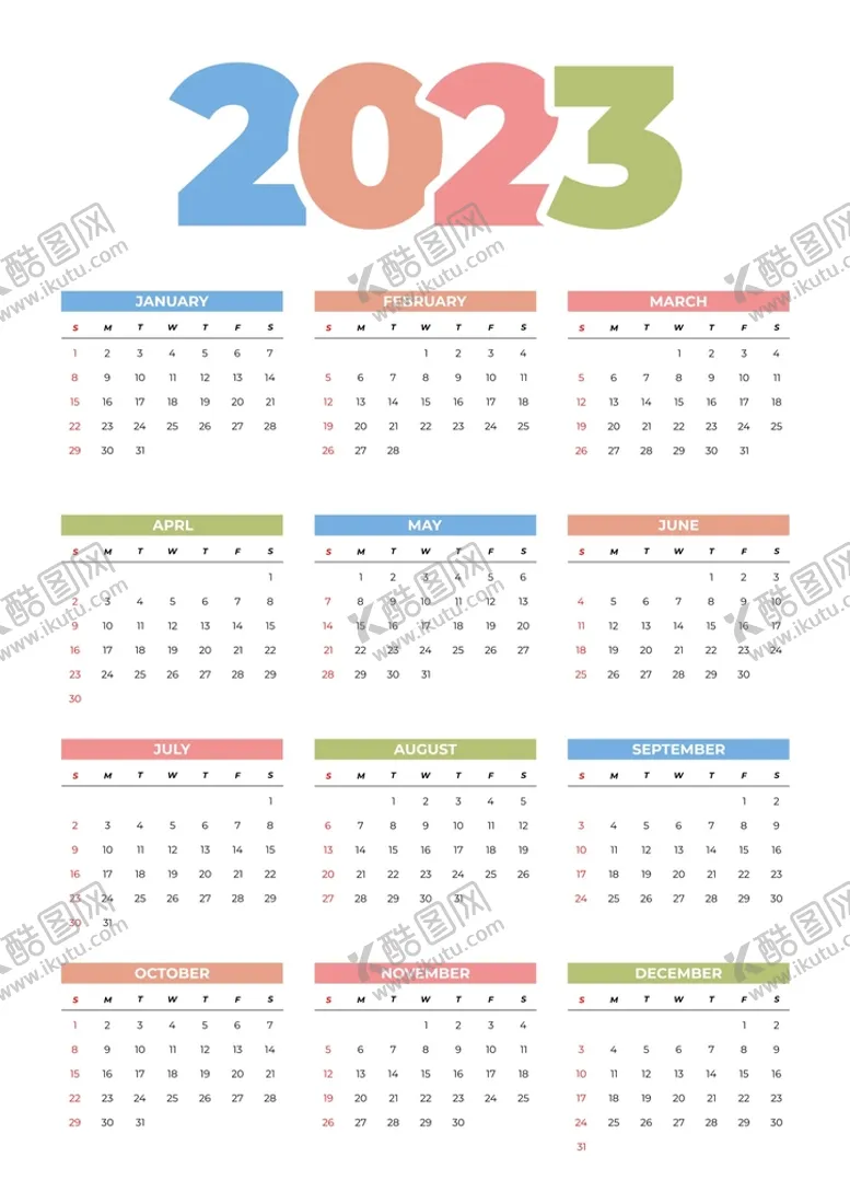 编号：27559210211919595146【酷图网】源文件下载-2023日历