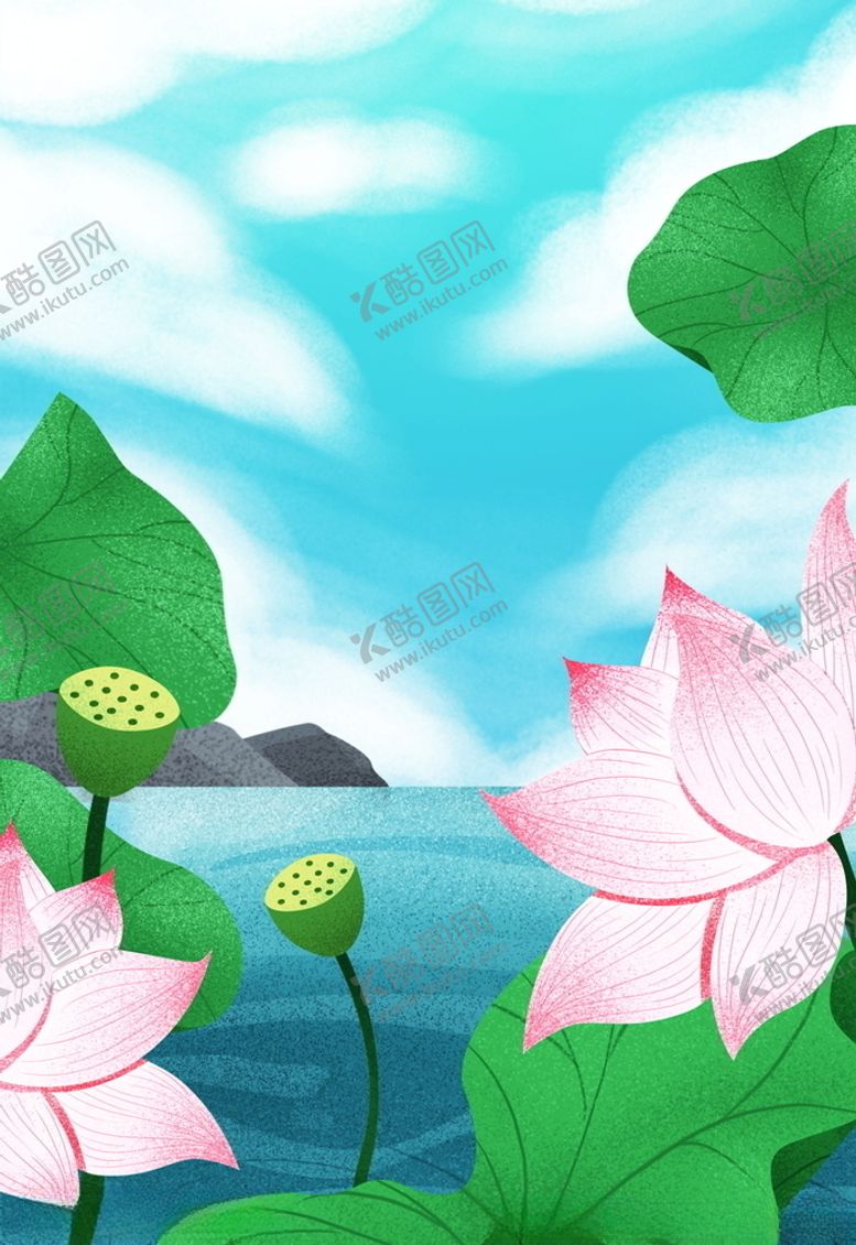 编号：93513805080639537225【酷图网】源文件下载-荷花背景